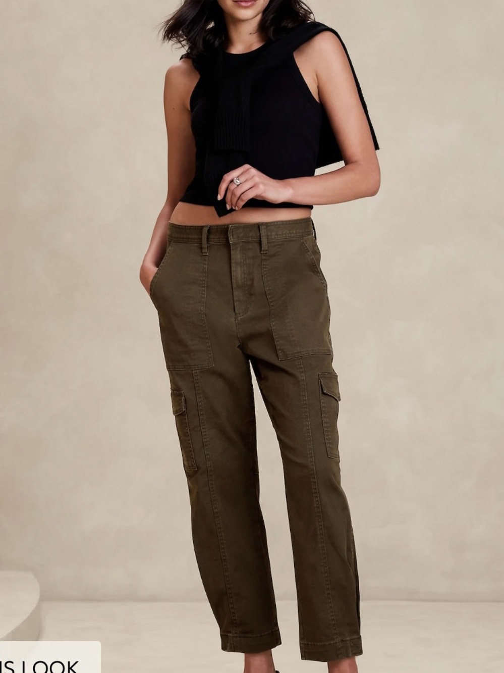 Banana Republic Olive Cargo Ankle Pants NWT